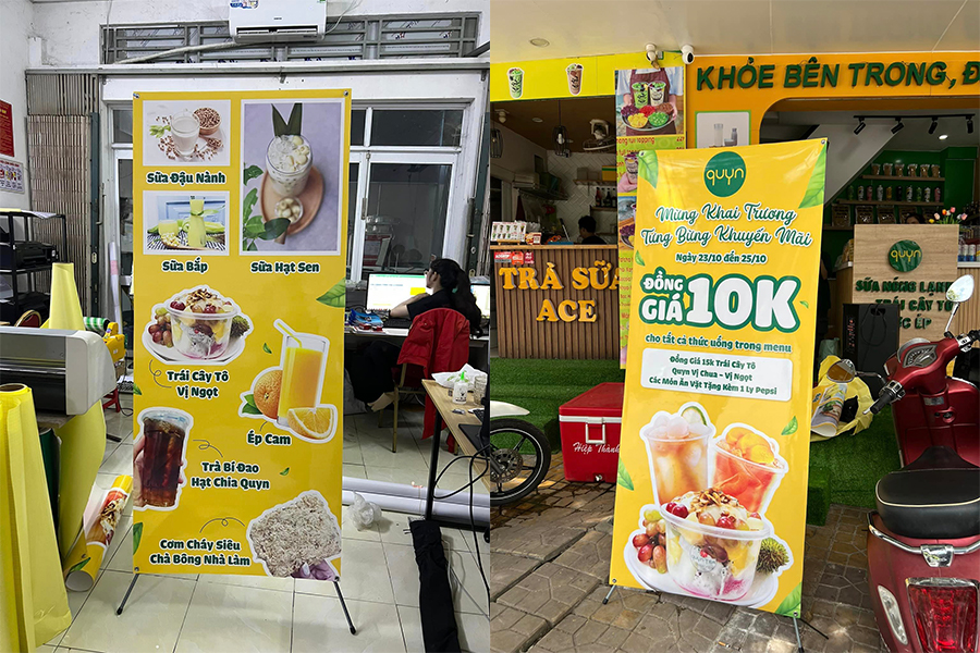 In Nhanh ADV chuyên cung cấp Standee chân X đẹp, giá rẻ