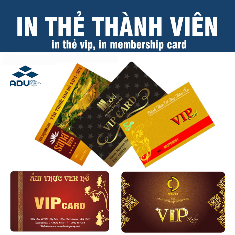 In Membership Card, Thẻ Thành Viên, VIP Giá Rẻ, Đẹp Chất Lượng