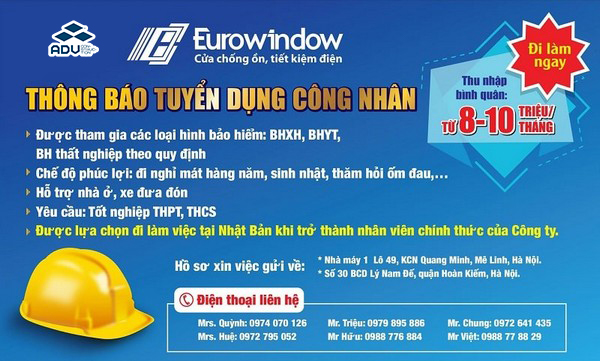 Banner tuyển dụng công nhân