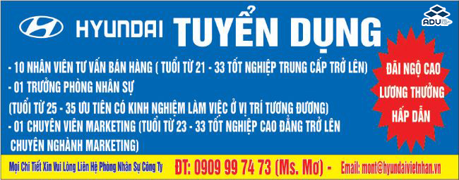 Banner tuyển dụng của Hyundai