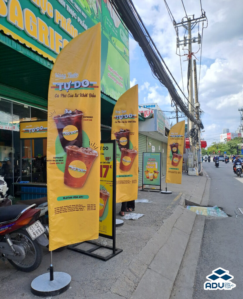Cờ phướn quảng cáo quán trà sữa
