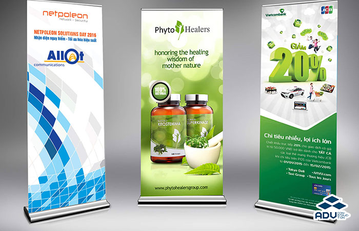 Hình ảnh và nội dung trên standee phải phân bổ thật hợp lý