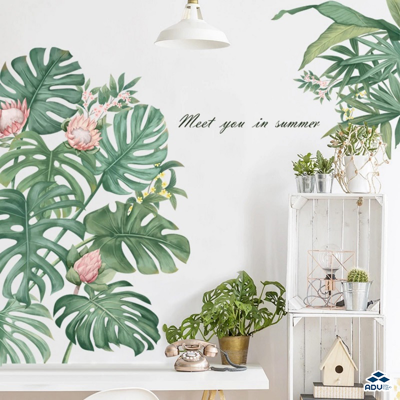 Hoạ tiết hoa lá với tông màu dịu cùng Quotes