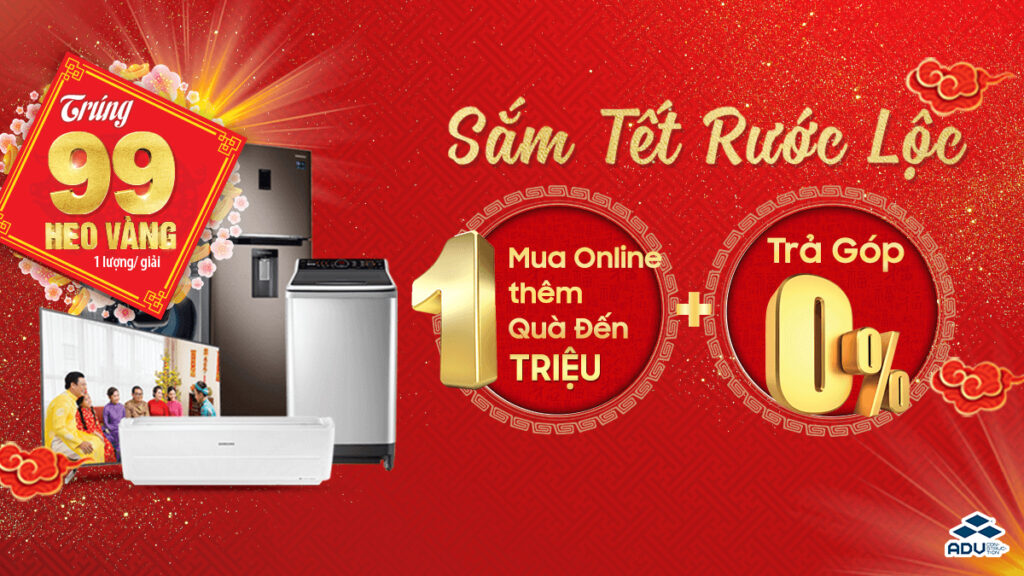 Mẫu banner khuyến mãi ngay dịp Tết
