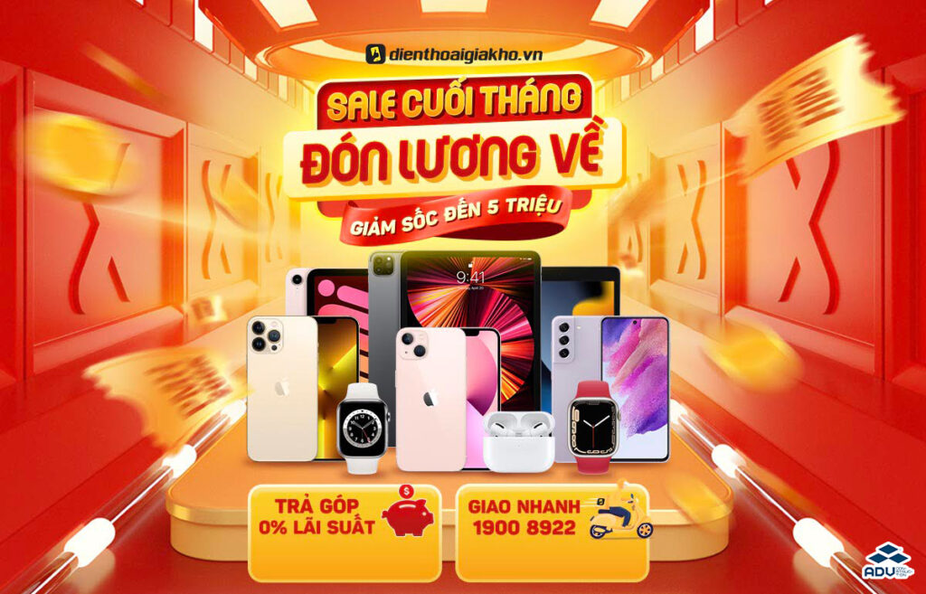 Mẫu banner sale cuối tháng lương về