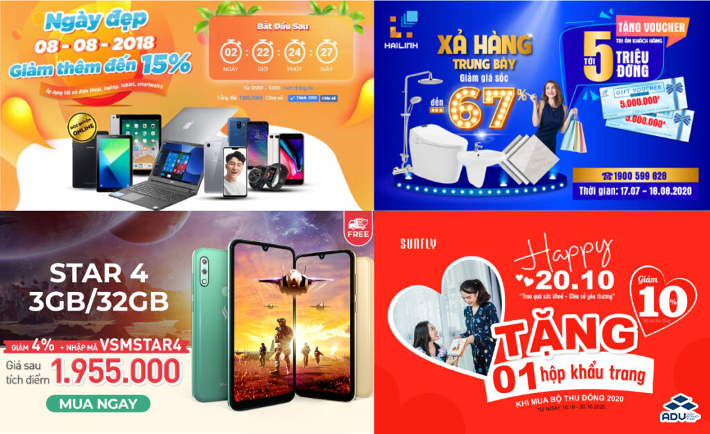 Mẫu thiết kế banner giảm giá