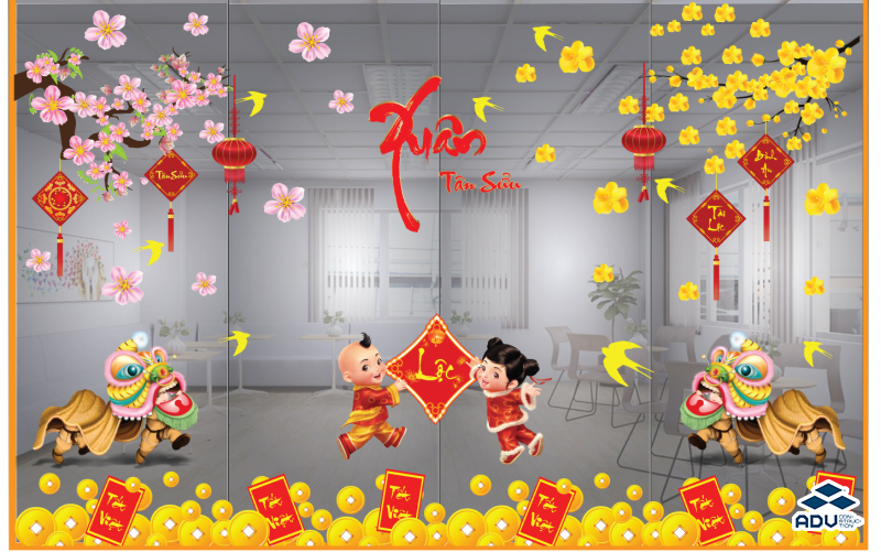 Mẫu “xuân như ý” với chữ “Lộc”
