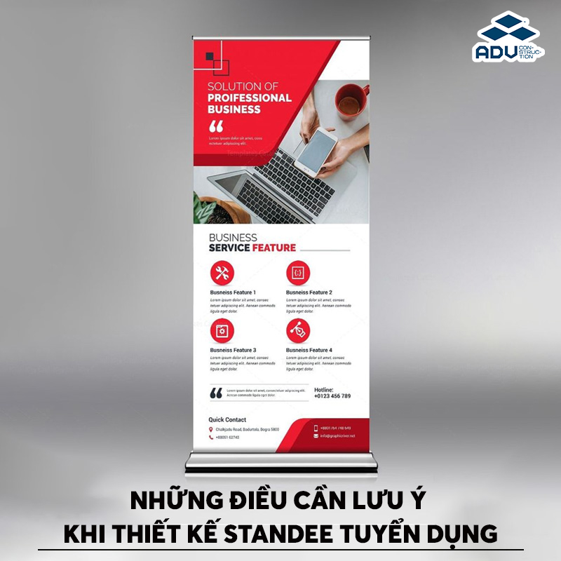 Lưu ý khi thiết kế standy tuyển dụng