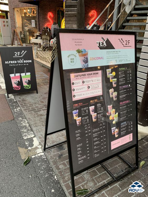 Standee coffee chữ A độc đáo