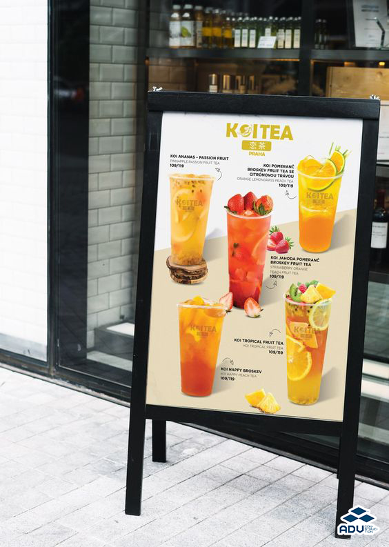 Standee coffee hộp đèn