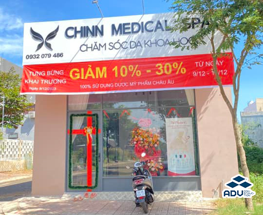 Băng rôn khai trương spa đơn giản, đẹp