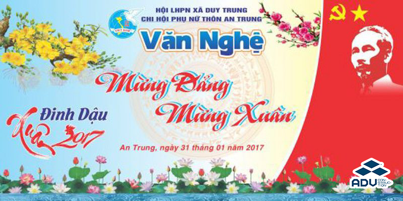 Thiết kế banner mừng đảng mừng xuân