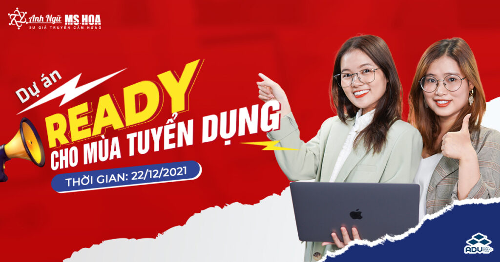 Banner tuyển nhân viên cho trung tâm anh ngữ