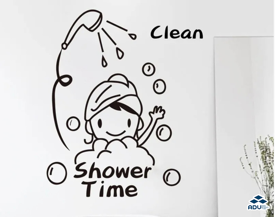 Mẫu decal phòng tắm đẹp, dễ thương