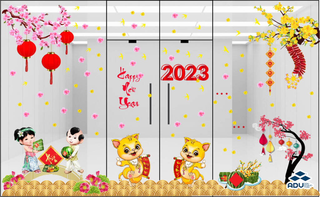 Decal trang trí tết mẫu mã đa dạng, đáp ứng mọi sở thích của người dùng