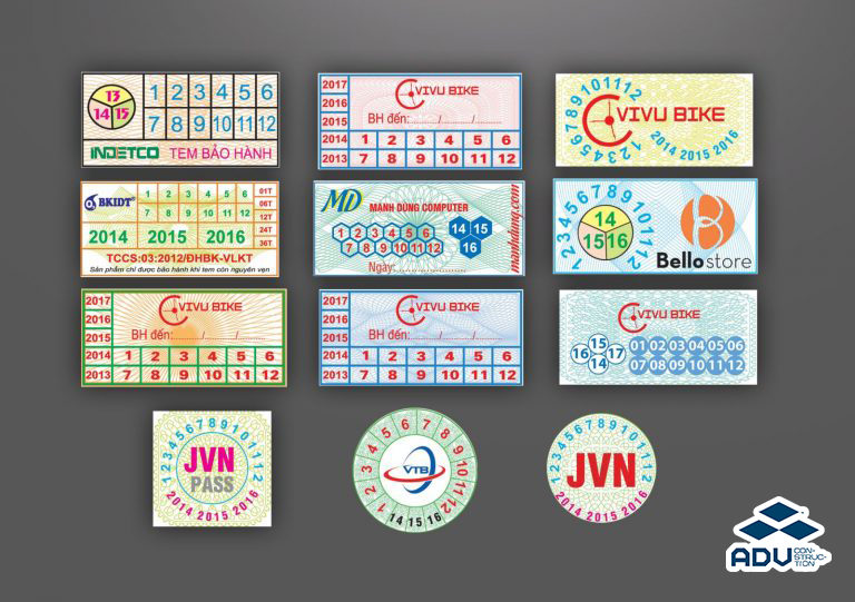 In tem vỡ được làm bằng chất liệu decal ngăn chặn tình trạng hàng giả, hàng nhái trên thị trường.