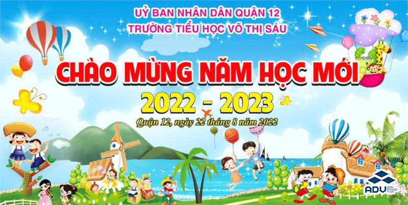 Mẫu băng rôn chào mừng năm học mới tiểu học