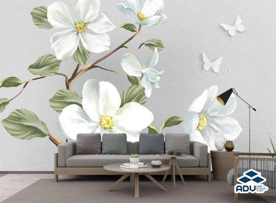 Mẫu decal dán tường phòng khách độc đáo