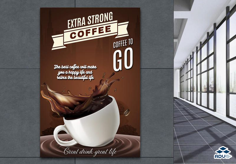 Mẫu thiết kế standee quán cà phê đẹp, hút khách