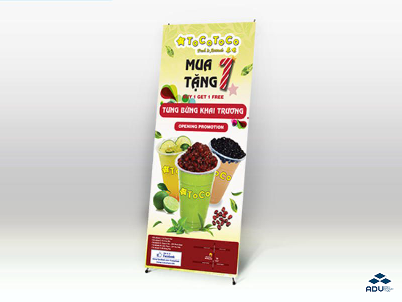 Mẫu standee cafe cuộn đẹp, bắt mắt