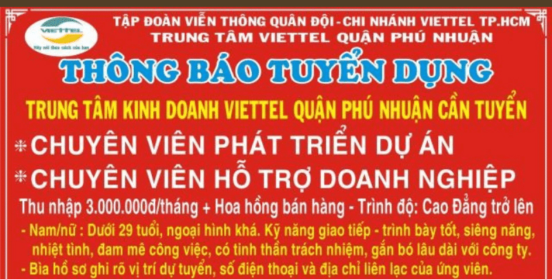 Banner thông báo tuyển dụng