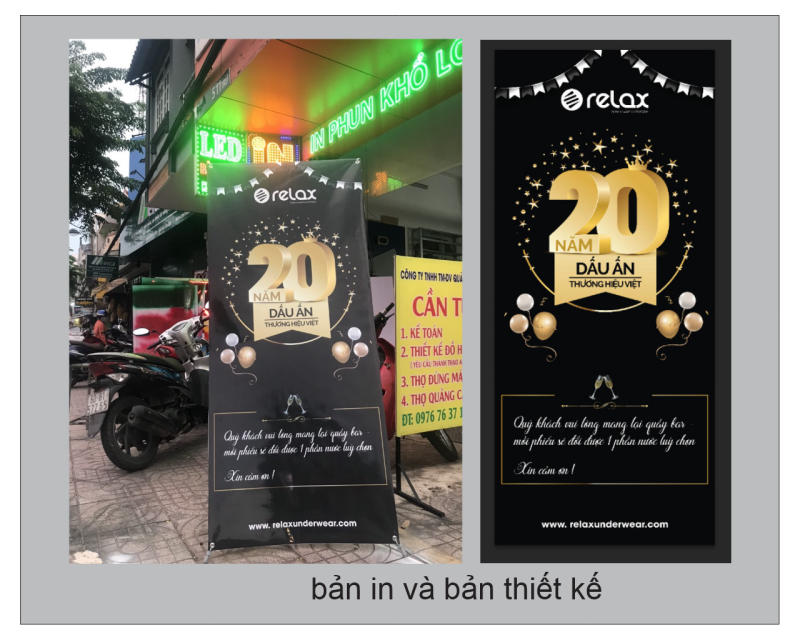 Bản in và thiết kế standee