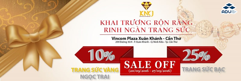 Banner có thể thấy được sự sang trọng, hiện đại của cơ sở mới khai trương