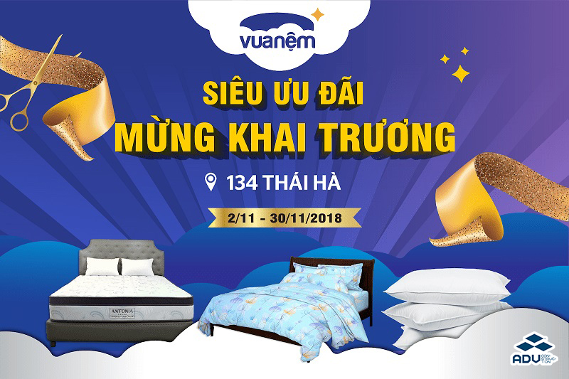 Banner khai trương đơn giản, dễ hiểu