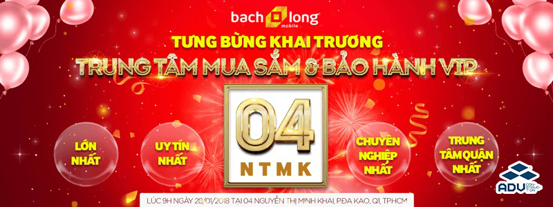 Banner khai trương bắt mắt, nổi bật