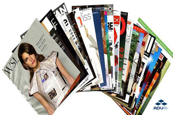 In tạp chí thường liên quan đến các lĩnh vực như phim ảnh, nghệ thuật