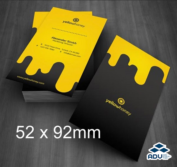 Kích thước card visit thông dụng đứng