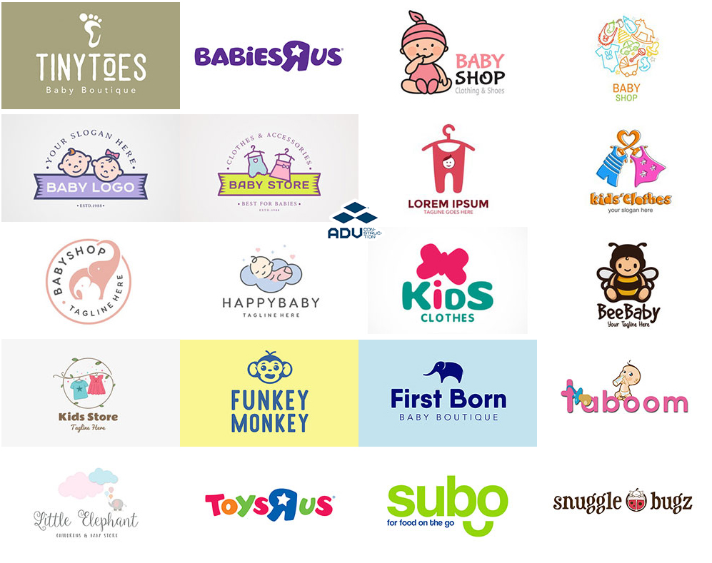 Mẫu logo shop thời trang trẻ em đẹp