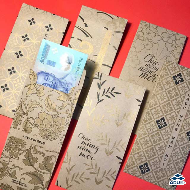 In bao lì xì vintage đơn giản