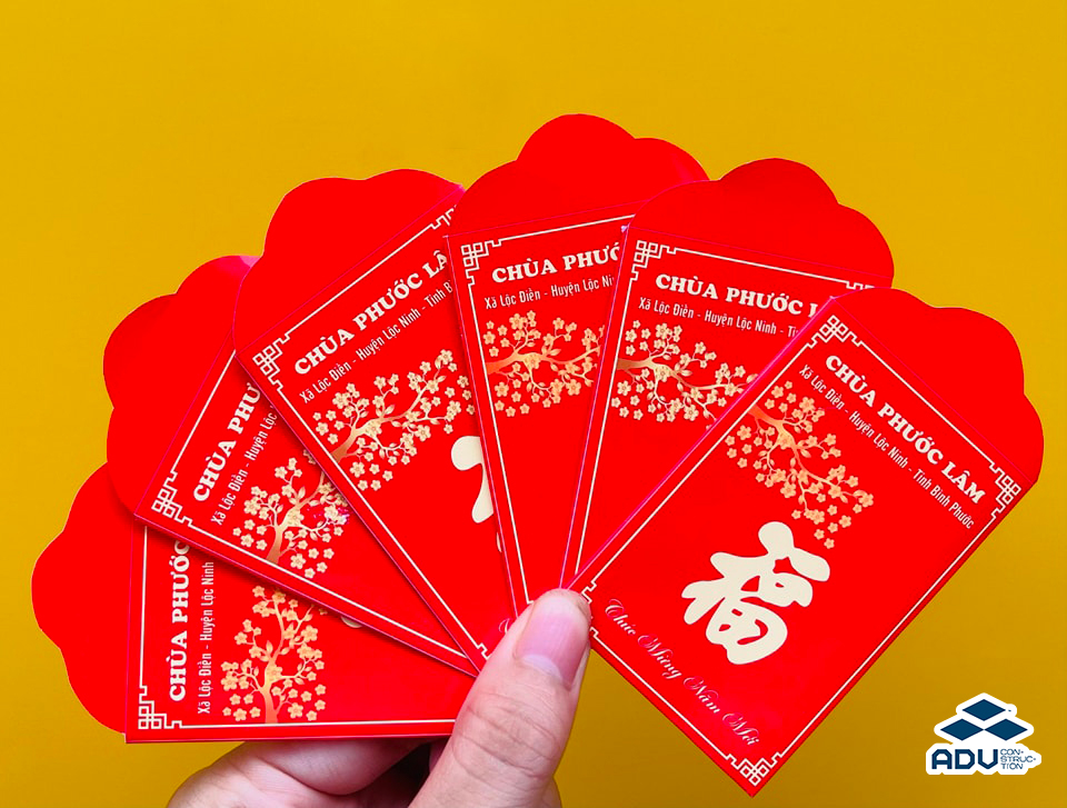 Mẫu in bao lì xì đẹp lấy lộc ở chùa