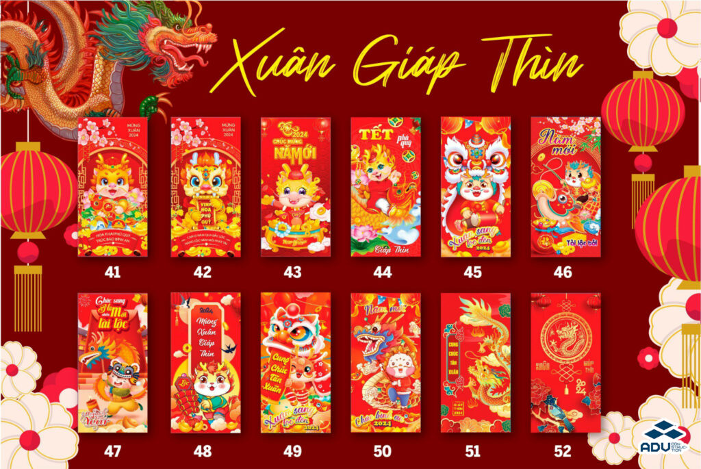 Mẫu bao lì xì ấn tượng năm 2024 