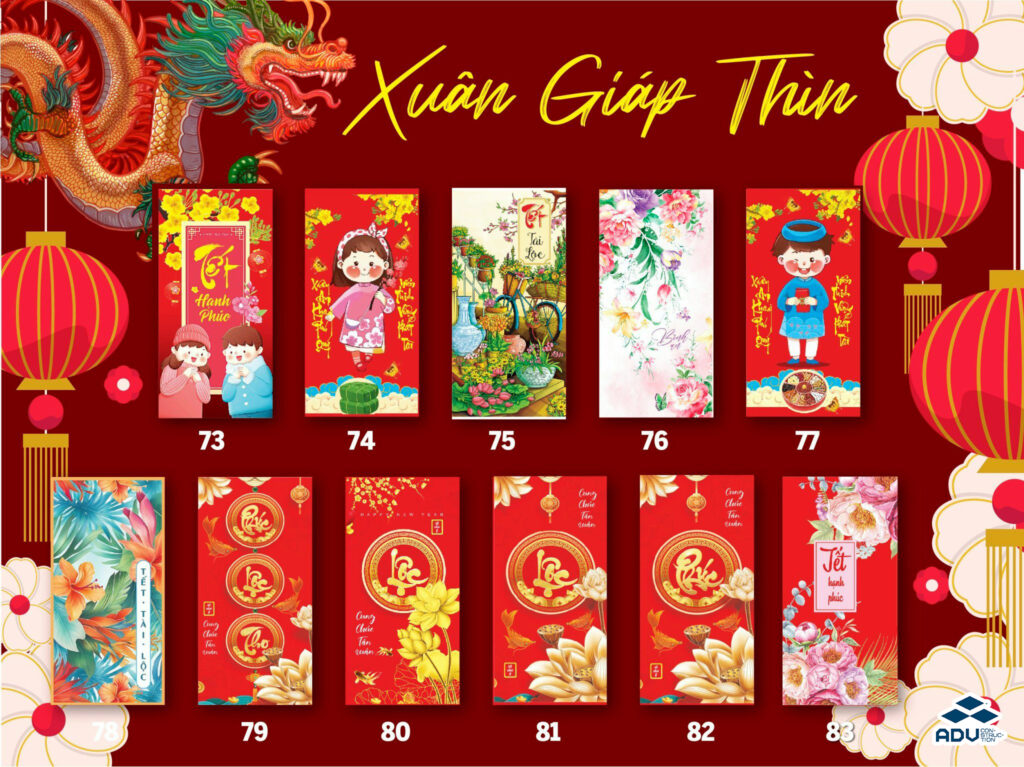 Mẫu bao lì xì đẹp, ấn tượng năm 2024