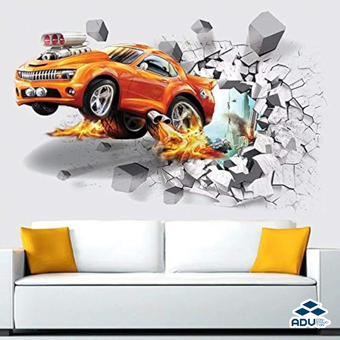 Ứng dụng của giấy dán tường với hình ô tô