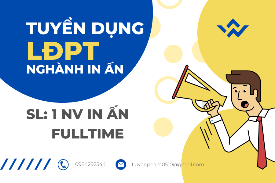 Tuyển dụng lao động phổ thông nghành in ấn