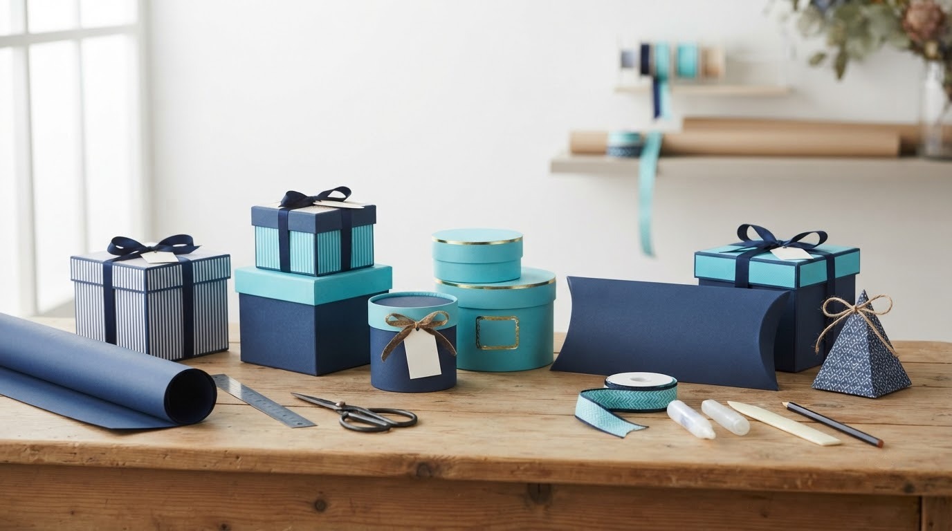 Các mẫu hộp quà handmade bằng giấy được gấp và trang trí thủ công