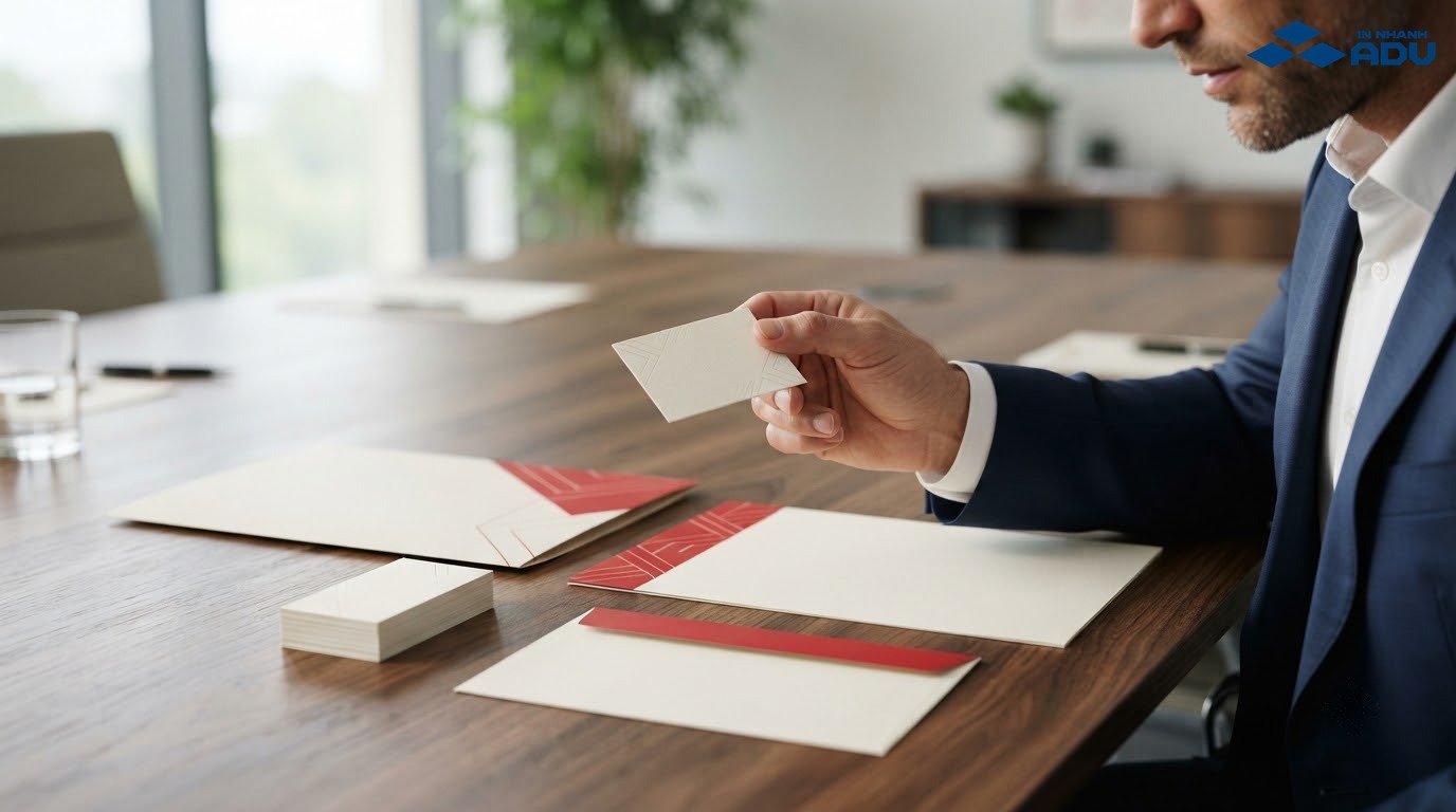Bộ nhận diện doanh nghiệp in trên giấy mỹ thuật cao cấp