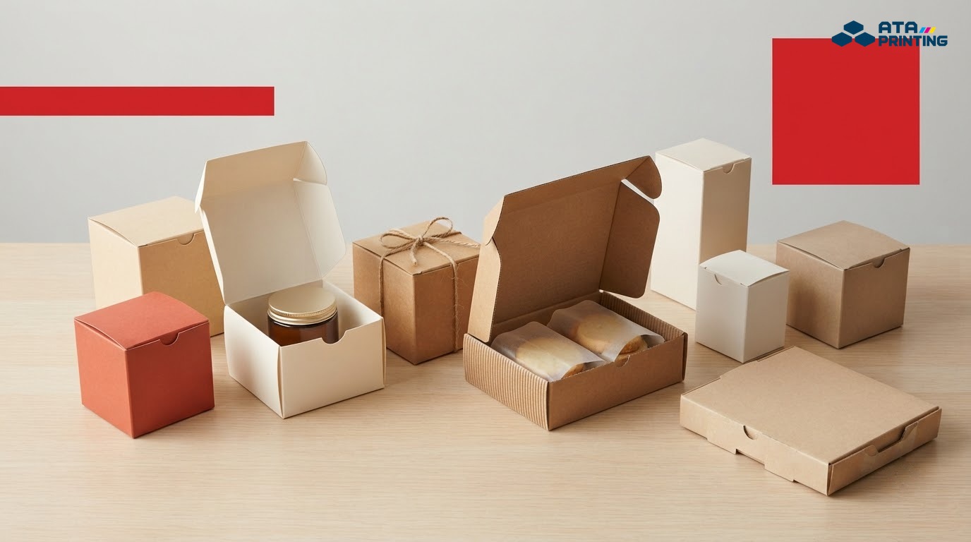 Các mẫu hộp giấy số lượng ít dành cho mỹ phẩm, thực phẩm thủ công và quà tặng