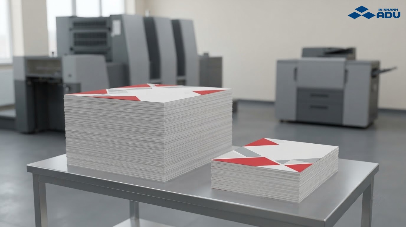 Máy in offset khổ lớn và máy in kỹ thuật số trong cùng xưởng sản xuất