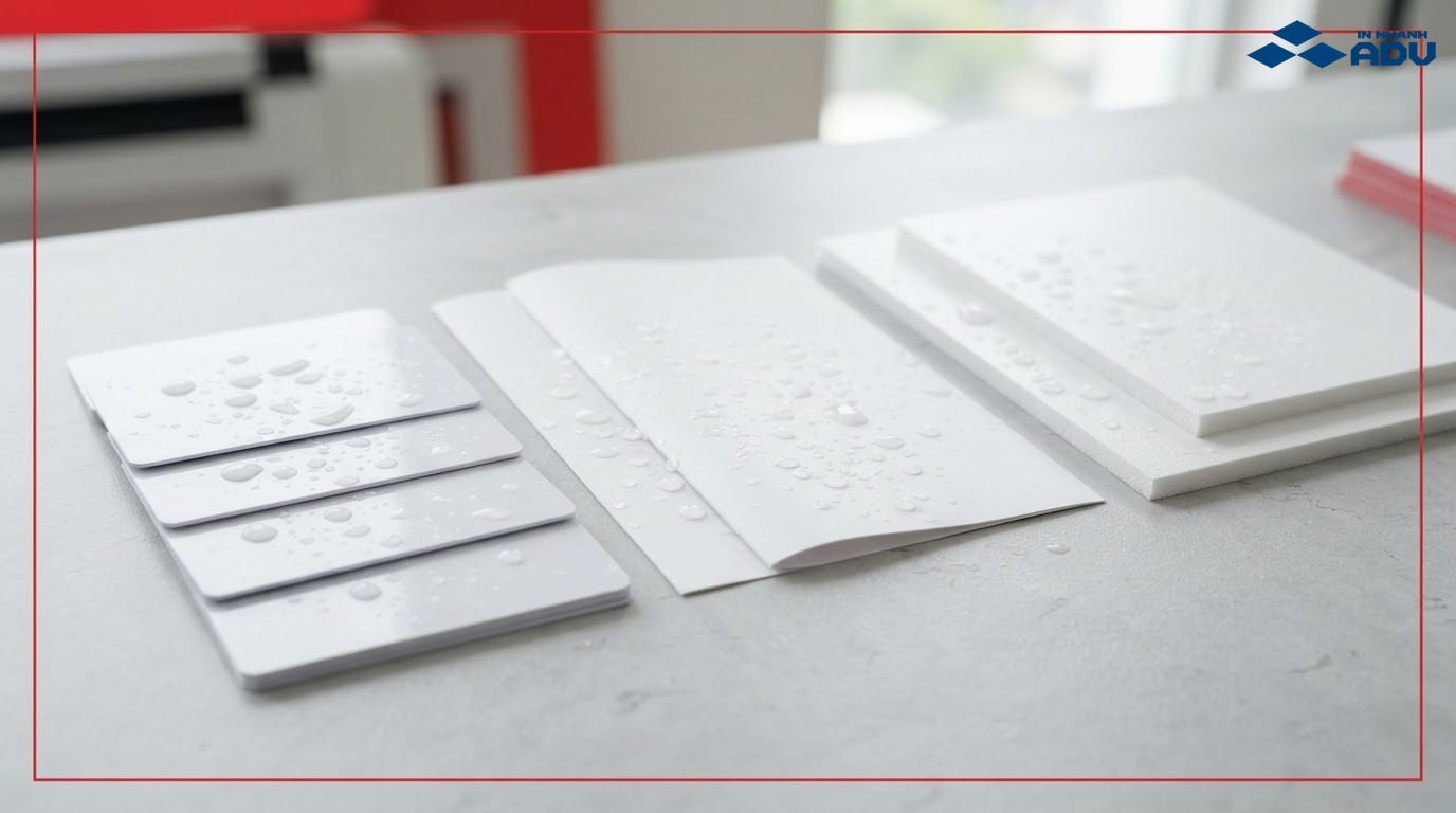 Các chất liệu menu nhựa chống nước cùng thẻ báo giá trống