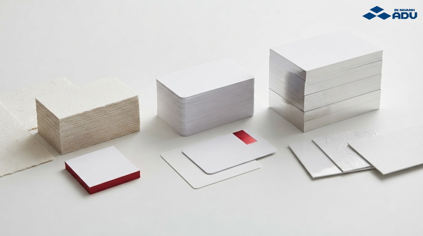 Các lô name card theo số lượng, chất liệu và quy cách gia công