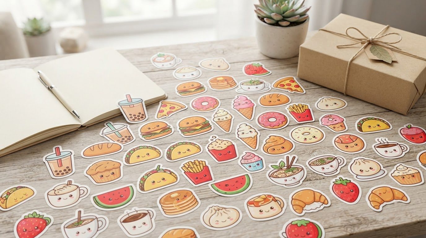 Bộ sưu tập sticker đồ ăn cute nhiều chủ đề