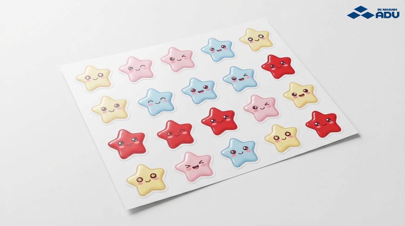 Bộ sticker ngôi sao bo tròn với nhiều biểu cảm dễ thương