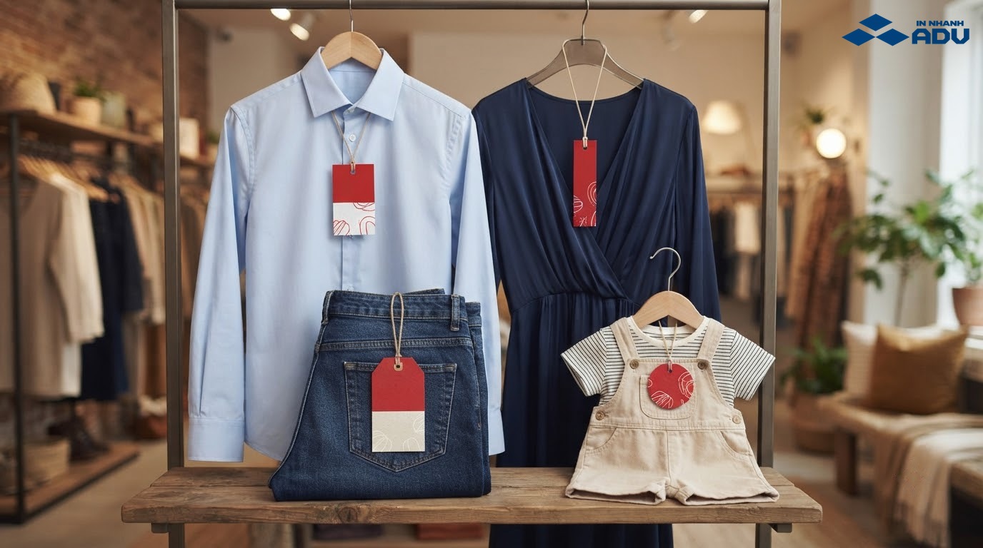 Nhiều kiểu tag treo được phối theo áo sơ mi, váy, quần jean và đồ trẻ em