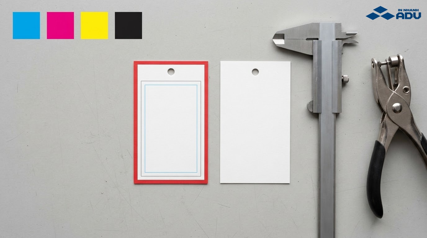 Kỹ thuật viên kiểm tra tràn lề, vùng an toàn và vị trí lỗ đục trên file tag