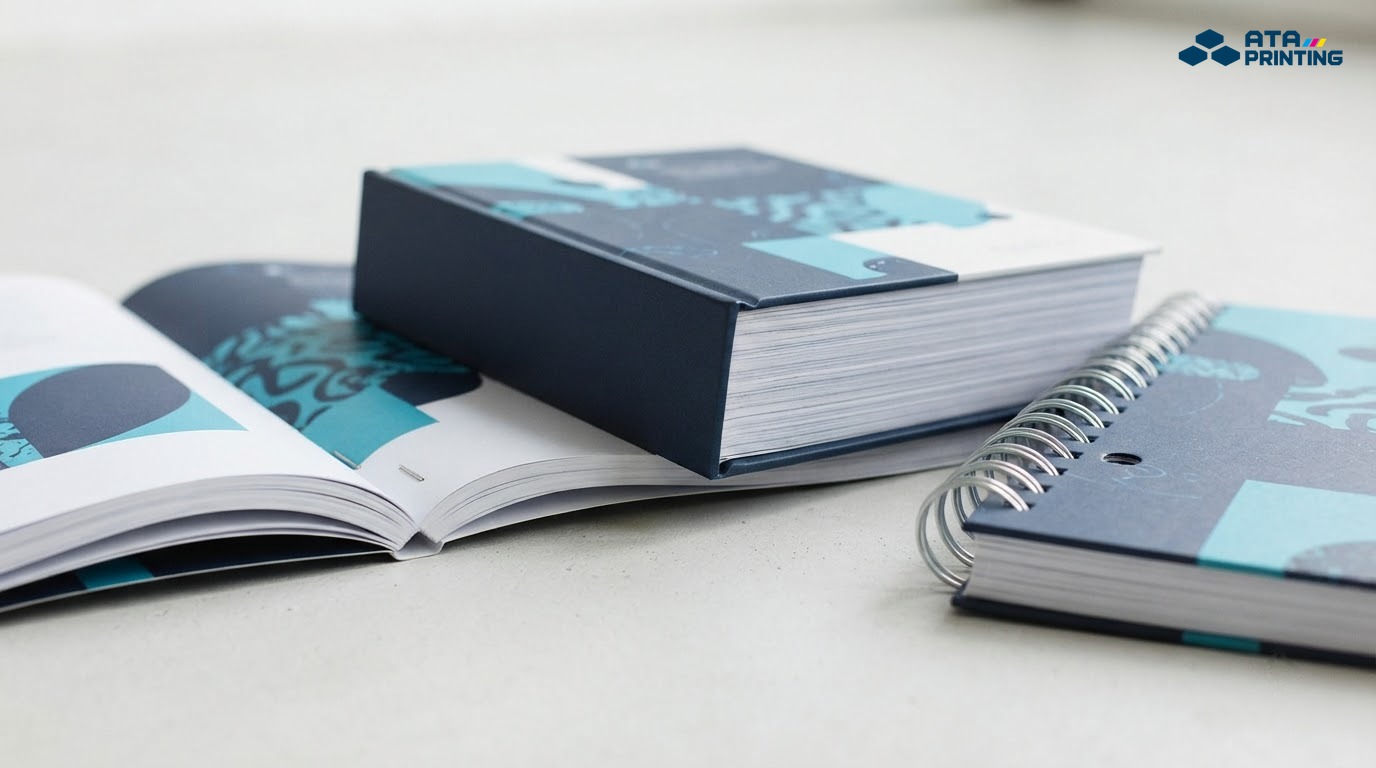 Catalogue đóng kim, đóng keo nhiệt và gáy lò xo với mép gáy hoàn thiện rõ nét