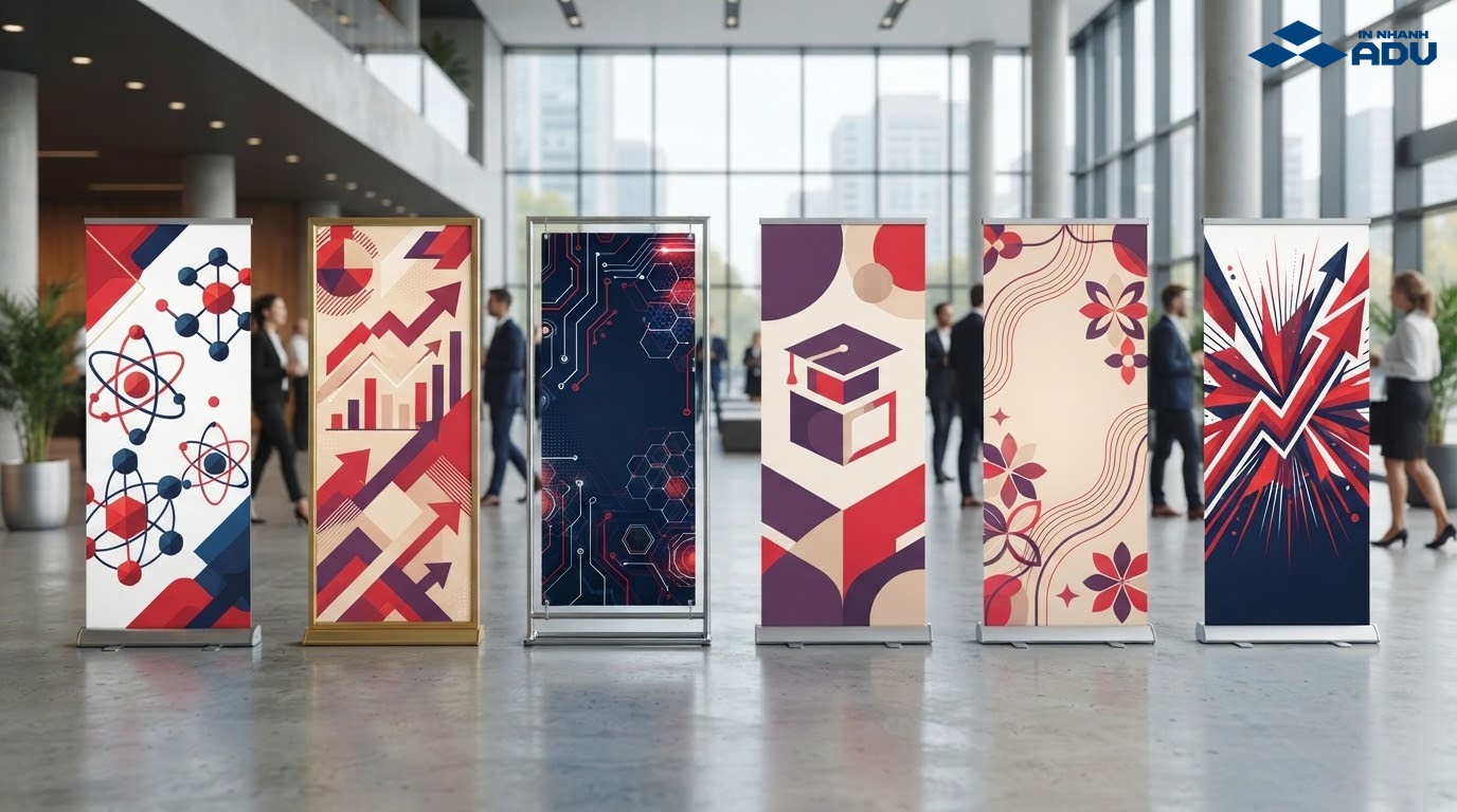 Bộ sưu tập standee hội thảo theo nhiều lĩnh vực sự kiện